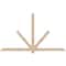Ekena Millwork Kennewick Smooth Timber Gable Bracket, Douglas Fir, 84"W x 49"H x 3 1/2"D x 3 1/2"F, 14/12 Pitch GBW084X49X0404KEN00SDF - alternate 1